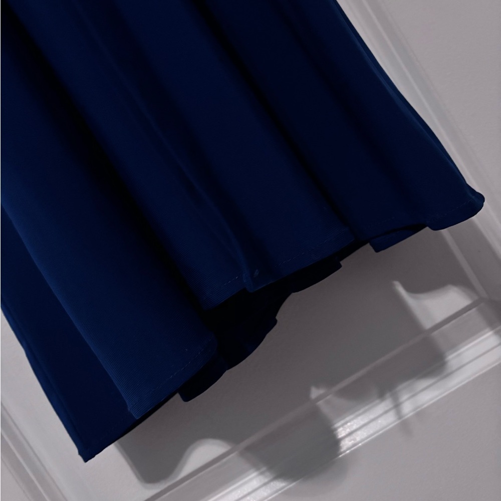 Morgan & Co Blue Sequin Halter Gown Prom Formal Dress Y2K Glam Size 3 - Picture 4 of 9